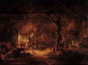 Isaac van Ostade Barn Interior oil painting